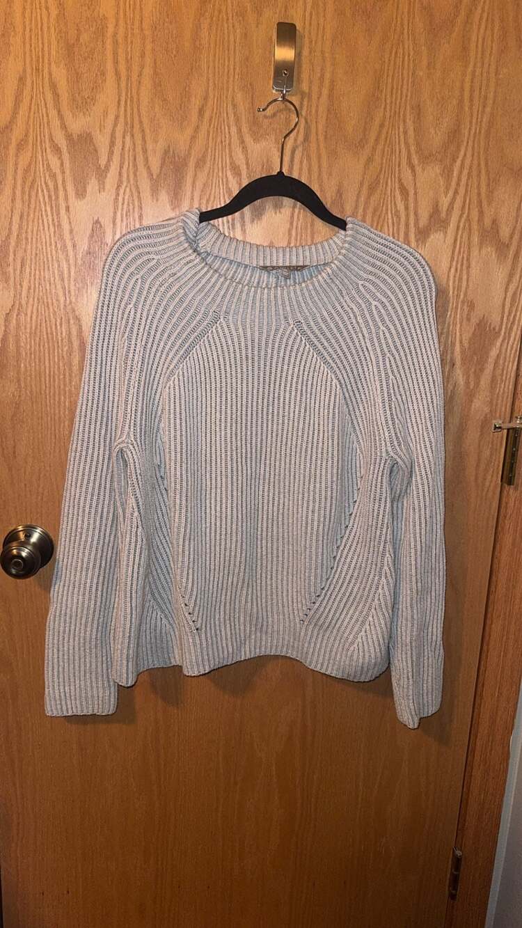 Athleta Rockland Ribbed Chunky Knit Crewneck Sweater Medium